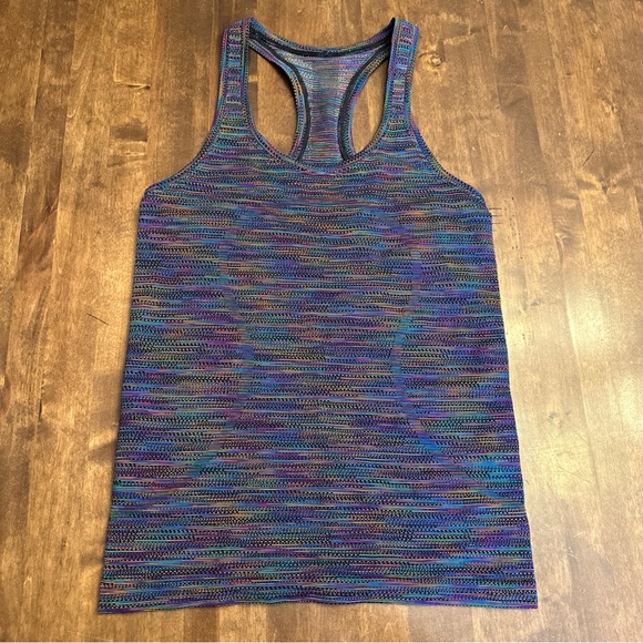 lululemon athletica Tops - Lululemon Swiftly Racerback Tank Top Love Rainbow Pride Sporty Gym Sz 6 RARE